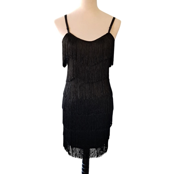 Cheryl Creations Black Fringe Dress - Picture 2 of 8